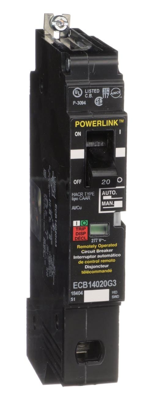 Square D ECB14020G3 Circuit Breaker | 480V 20A 1P 14kA@480V Bolt-On Powerlink