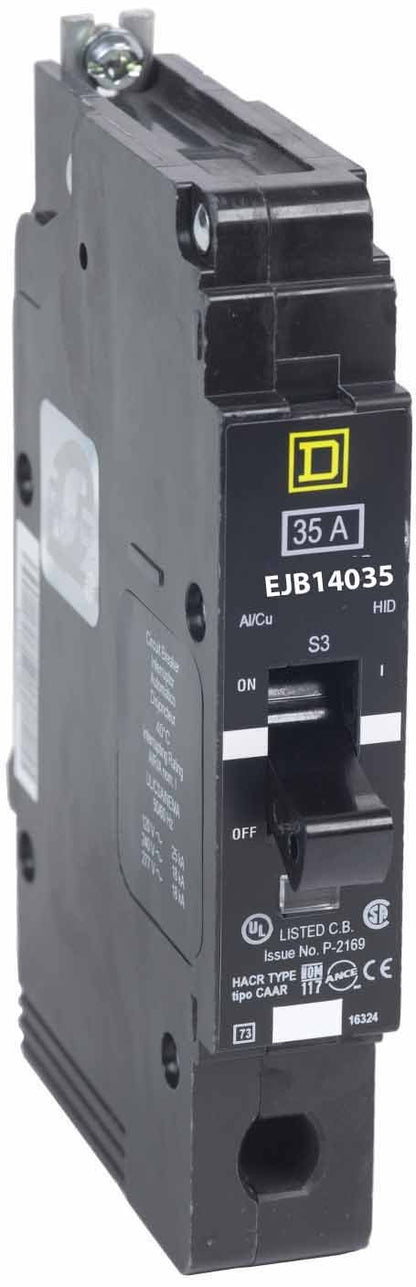 Square D EJB14035 Circuit Breaker | 277V 35A 1P 65kA@480V Bolt-On EJB Series