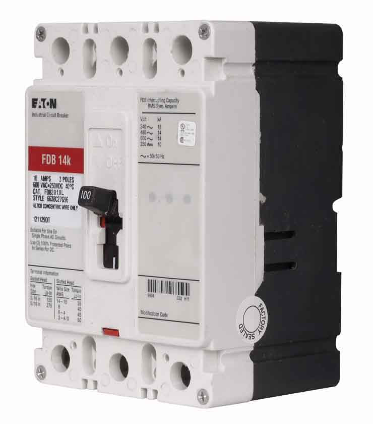 Cutler Hammer, Eaton, Westinghouse FDB3010L Circuit Breaker | Series C FDB 600V 10A