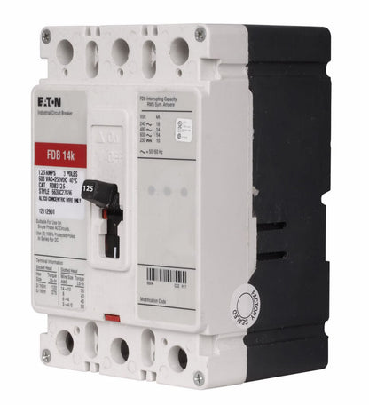 Westinghouse FDB3125 Circuit Breaker | Series C FDB 600V 125A