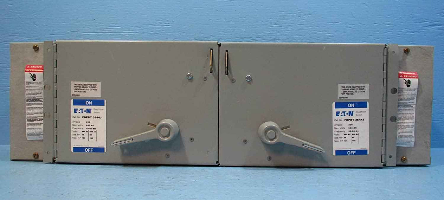 Cutler Hammer FDPBT3644J Panel Mount Switch | 600V 200A 3P 3 Pole Dual/Twin Type FDP