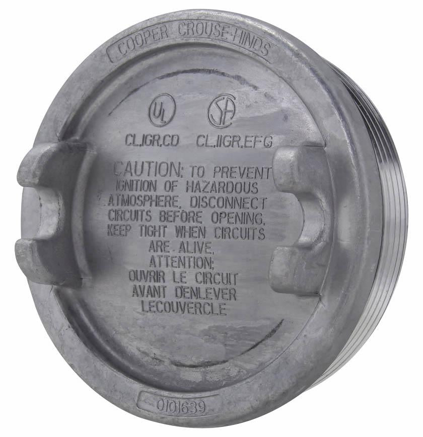Crouse-Hinds GUA07 Condulet Surface Cover Fitting | Copper-Free Aluminum 3-5/8" Cover Opening GUA