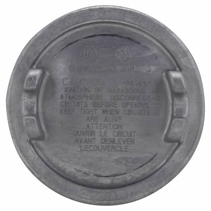 Crouse-Hinds GUA09 Electrical box covers | Copper-free aluminum 5" cover opening 12 thread pitch GUA