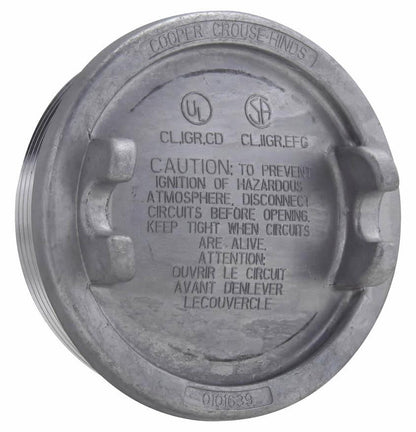 Crouse-Hinds GUA09 Electrical box covers | Copper-free aluminum 5" cover opening 12 thread pitch GUA