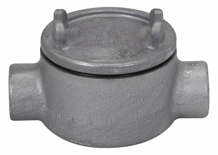 Crouse-Hinds GUAC69 Conduit Outlet Box | 5" Cover Copper-Free Aluminum C Shape 2" Trade Size Condulet GUA