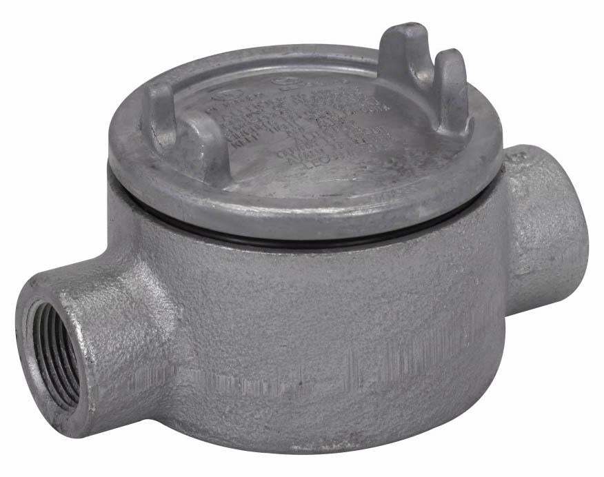 Crouse-Hinds GUAC69 Conduit Outlet Box | 5" Cover Copper-Free Aluminum C Shape 2" Trade Size Condulet GUA