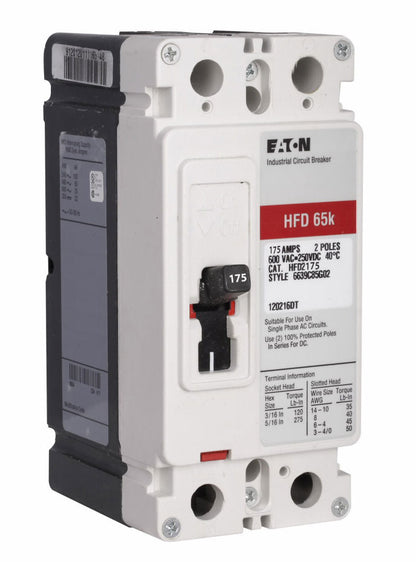 Cutler Hammer HFD2175 Circuit Breaker | Series C HFD 600V 175A