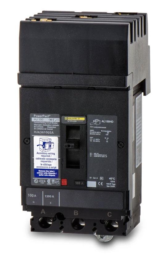 Square D HJA36100SA Circuit Breaker | 600V 100A 3P 65kA@480V I-Line Plug-In Powerpact