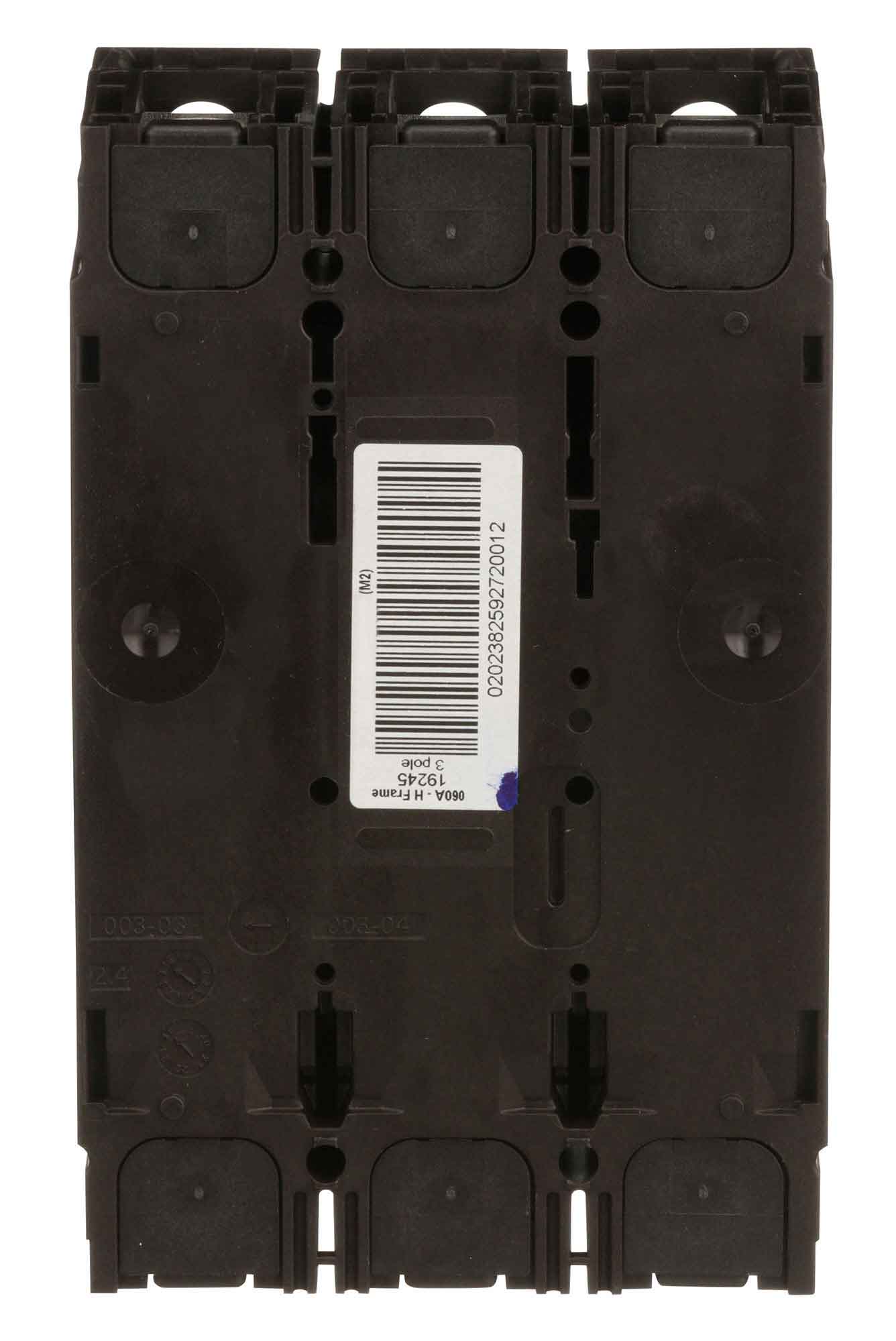 Square D HJL36060 Circuit Breaker | 600V 60A 3P 65kA@480V Feed-Thru Powerpact