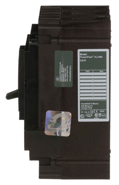 Square D HJL36080 Circuit Breaker | 600V 80A 3P 65kA@480V Feed-Thru Powerpact