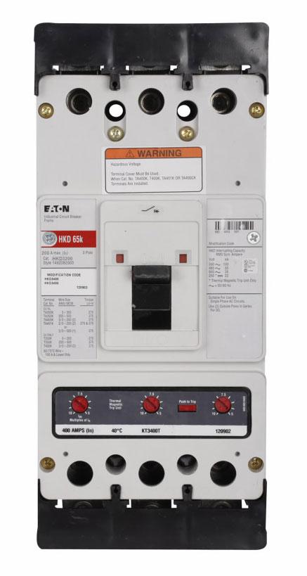 Cutler Hammer HKD3200X Circuit Breaker | 600V 200A 3P 65kA@480V Bolt-On Series C