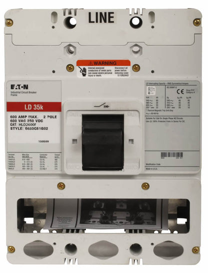 Cutler Hammer HLD2600F Circuit Breaker | Series C HLD 600V 600A