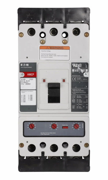 Eaton HMCP400X5 Molded Case Circuit Breaker | 600V 400A 3P 35kA@480V Feed-Thru Series C