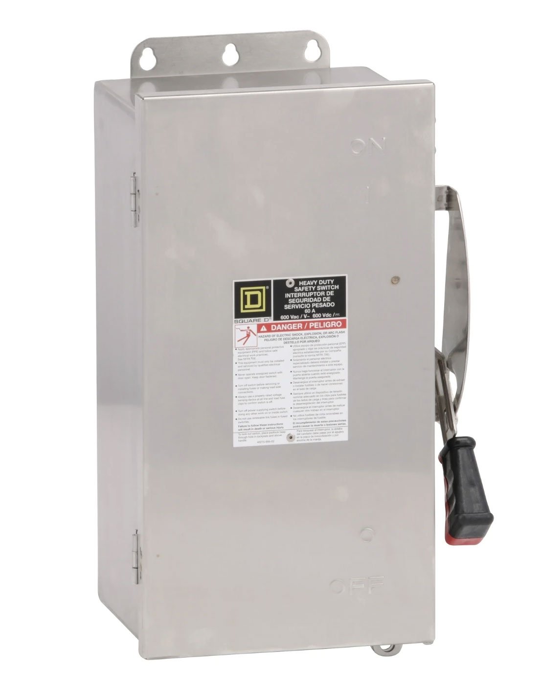 Square D HU362DS Disconnect Switch | 600V 60A Non-Fusible 3P Series E