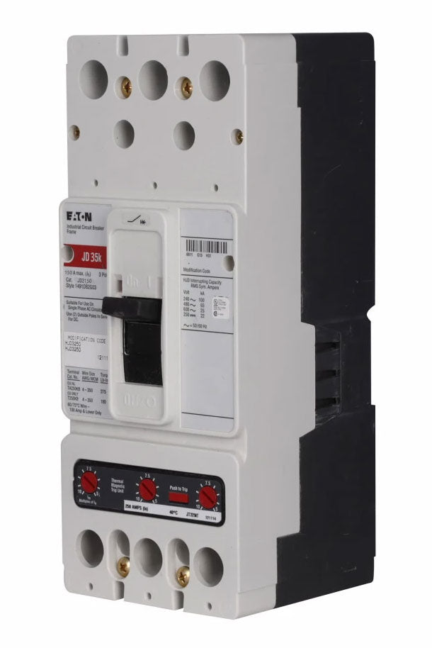Cutler Hammer JD3150 Circuit Breaker | 150A 600V 3P Series C