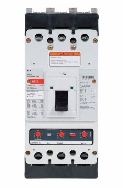 Cutler Hammer KD3125 Circuit Breaker | Series C KD 600V 125A