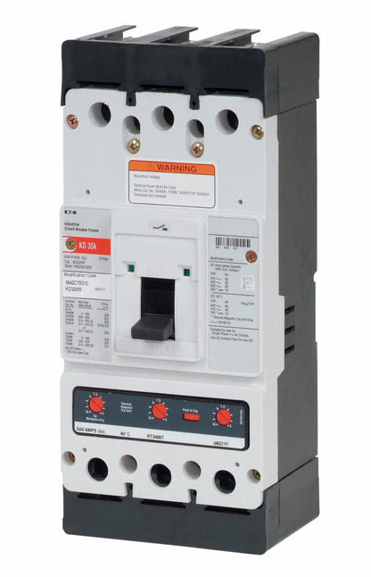 Cutler Hammer KD3200 Circuit Breaker | 600V 200A 3P 35kA@480V Feed-Thru Series C