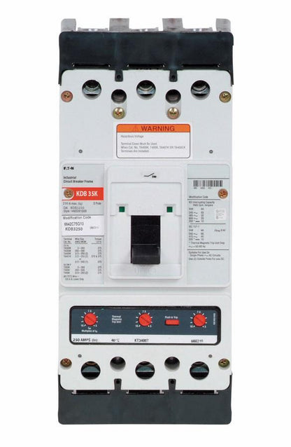 Cutler Hammer, Eaton, Westinghouse KDB3250W Circuit Breaker | Series C KDB 600V 250A