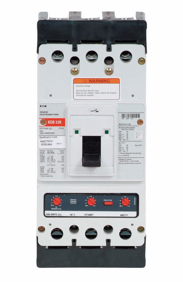 Westinghouse KDB3400 Circuit Breaker | Series C KDB 600V 400A