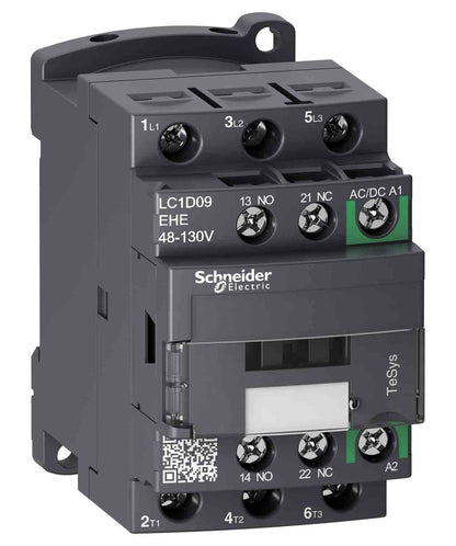 Schneider Electric LC1D09EHE Contactor 3 pole 480V 9A 48V coil TeSys Deca Series