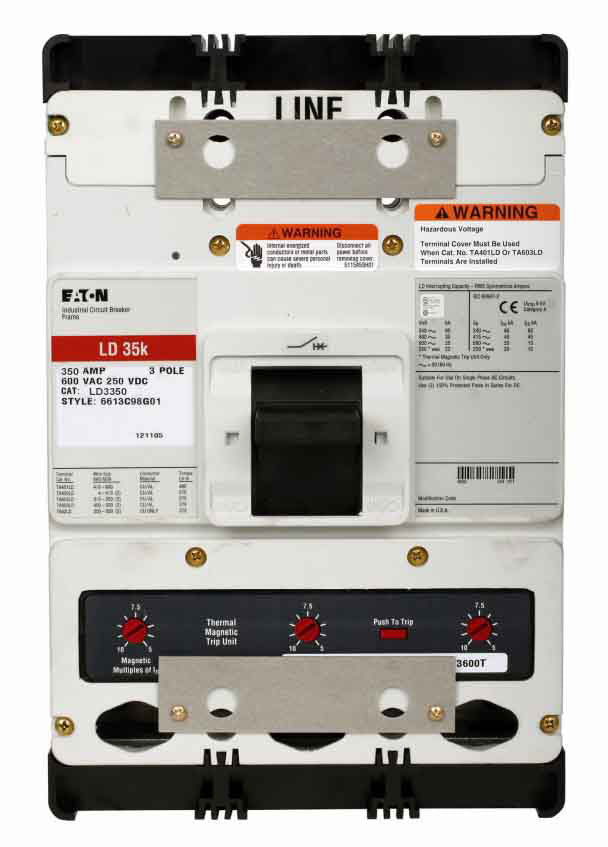 Cutler Hammer LD3350 Circuit Breaker | Series C LD 600V 350A