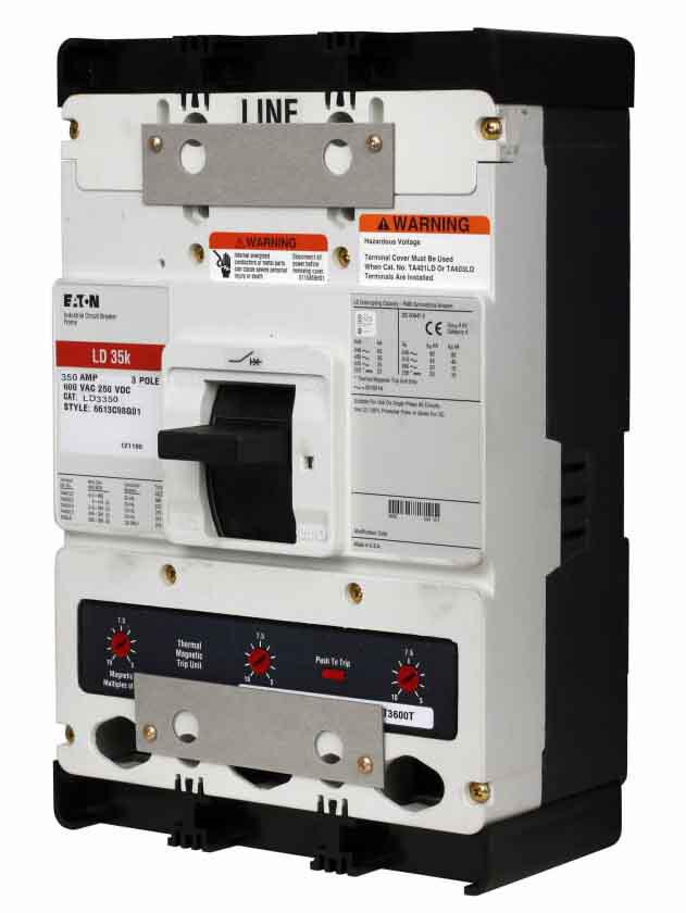 Cutler Hammer LD3350X Circuit Breaker | 600V 350A 3P 35kA@480V Bolt-On Series C