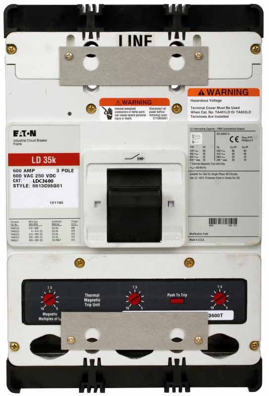 Eaton LDC3600 Circuit Breaker | Series C LDC 600V 600A