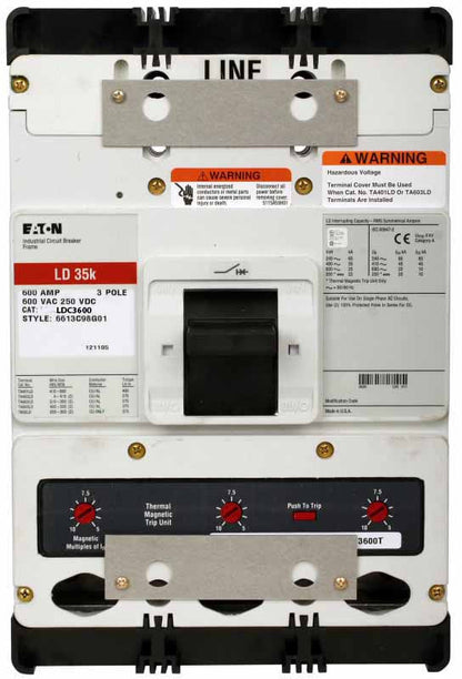 Eaton LDC3600 Circuit Breaker | Series C LDC 600V 600A