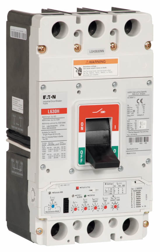 Eaton LGH3400FAG Circuit Breaker | 600V 400A 3P 65kA@480V Bolt-On Series G