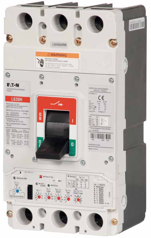 Cutler Hammer LGH3630NN Circuit Breaker | Series G LGH 600V 630A