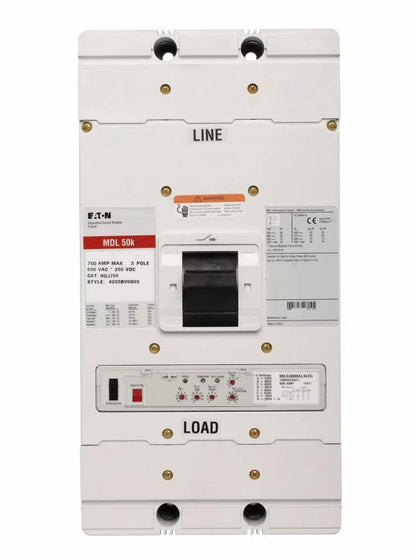 Cutler Hammer MDL3700W Molded Case Circuit Breaker | 600V 700A 3P 50kA@480V Bolt-On Series C