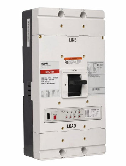 Cutler Hammer MDL3700W Molded Case Circuit Breaker | 600V 700A 3P 50kA@480V Bolt-On Series C