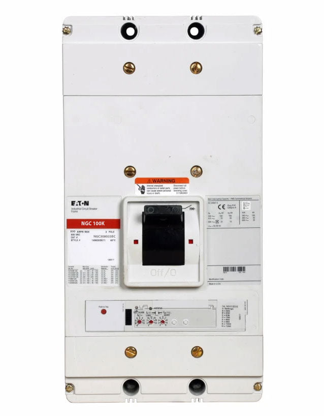 Cutler Hammer NGC308033EC Molded Case Circuit Breaker | 600V 800A 3P 100kA@480V Bolt-On Series G