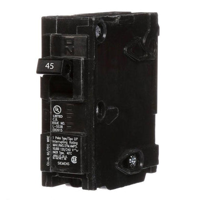 Siemens Q145 Circuit Breaker | 120V 45A 1 Pole 10kA@120V Plug-In Q Series