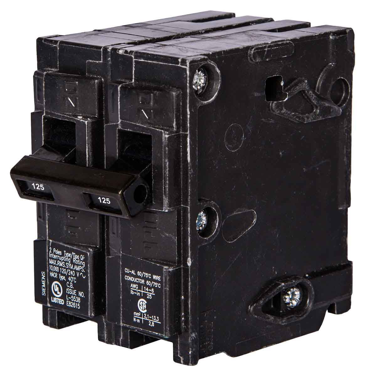 Siemens Q2125HH Circuit Breaker | 240V 125A 2P 65kA@240V Plug-In Q Series