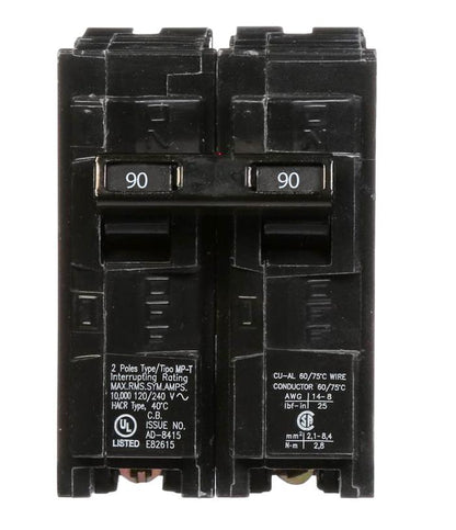 Siemens Q290 Circuit Breaker 120/240V 90A 2P 10kA@240V Plug-In Q Series