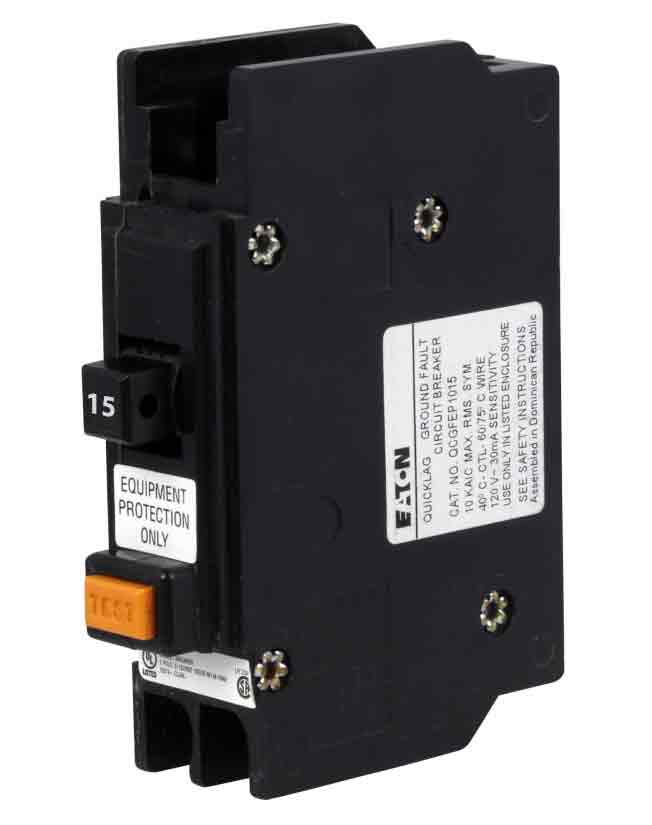 Cutler Hammer QCGFEP1015 Circuit Breaker | 120V 15A 1P 10kA@120V Feed-Thru QUICKLAG