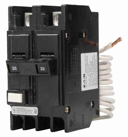 Cutler Hammer QCGFT2020 Circuit Breaker | 240V 20A 2P 10kA@240V Feed-Thru QC Series