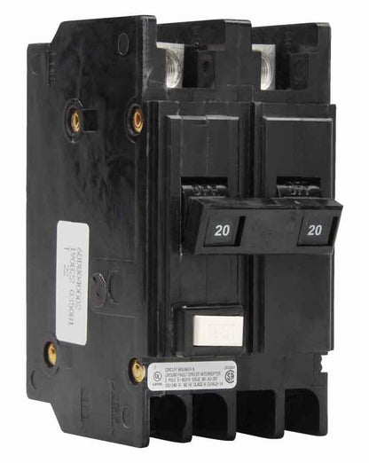Cutler Hammer QCGFT2020 Circuit Breaker | 240V 20A 2P 10kA@240V Feed-Thru QC Series