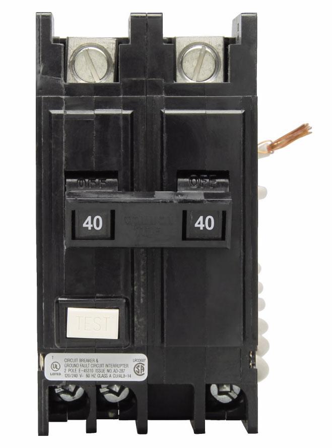 Cutler Hammer QCGFT2040 Circuit Breaker | 240V 40A 2P 10kA@240V Feed-Thru QC Series