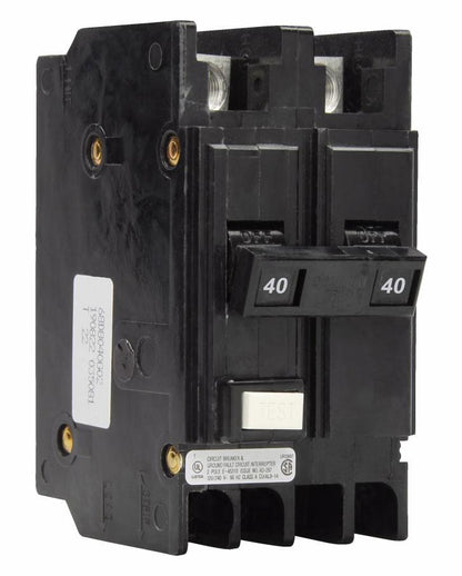 Cutler Hammer QCGFT2040 Circuit Breaker | 240V 40A 2P 10kA@240V Feed-Thru QC Series