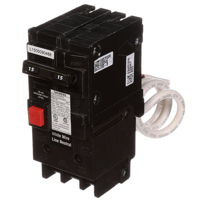 Siemens QE215 Circuit Breaker | 240V 15A 2 Pole 10kA@240V Plug-In Q Series