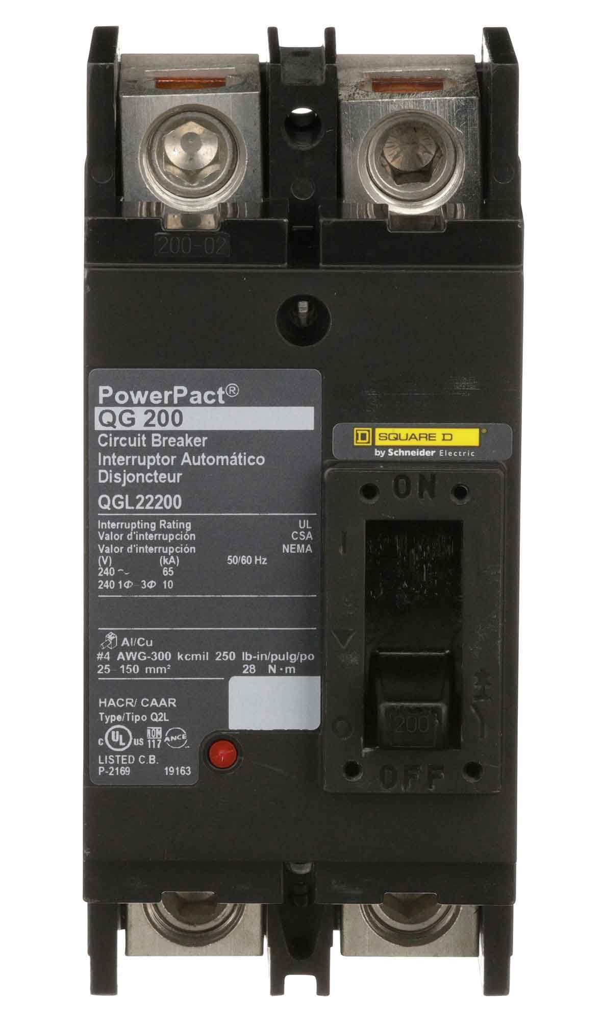 Square D QGL22200 Circuit Breaker | Powerpact QGL 240V 200A