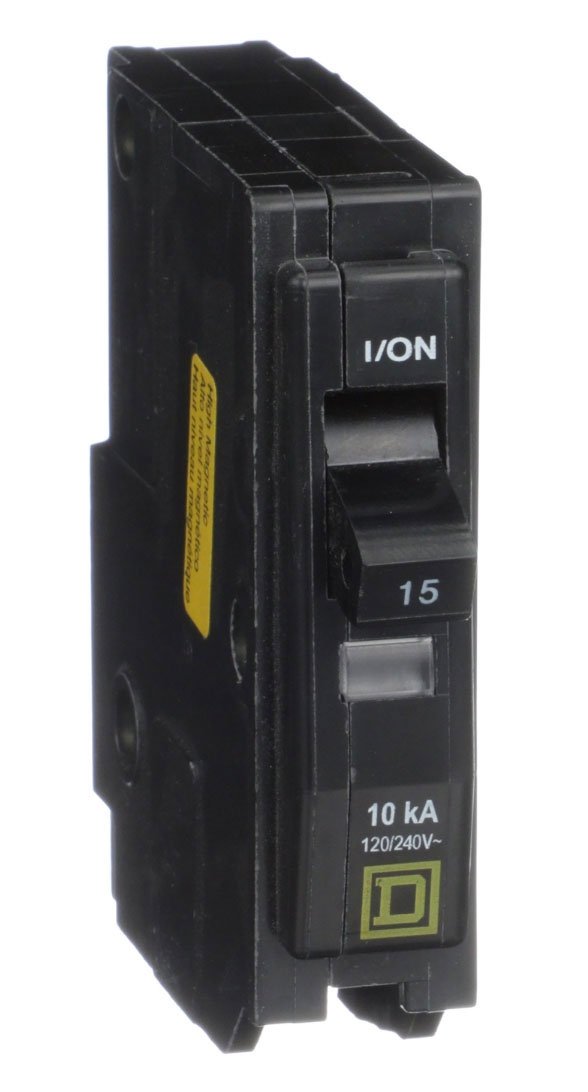 Square D QO115HM Circuit Breaker | 120/240V 15A 1 Pole 10kA@120V Plug-In QO Series