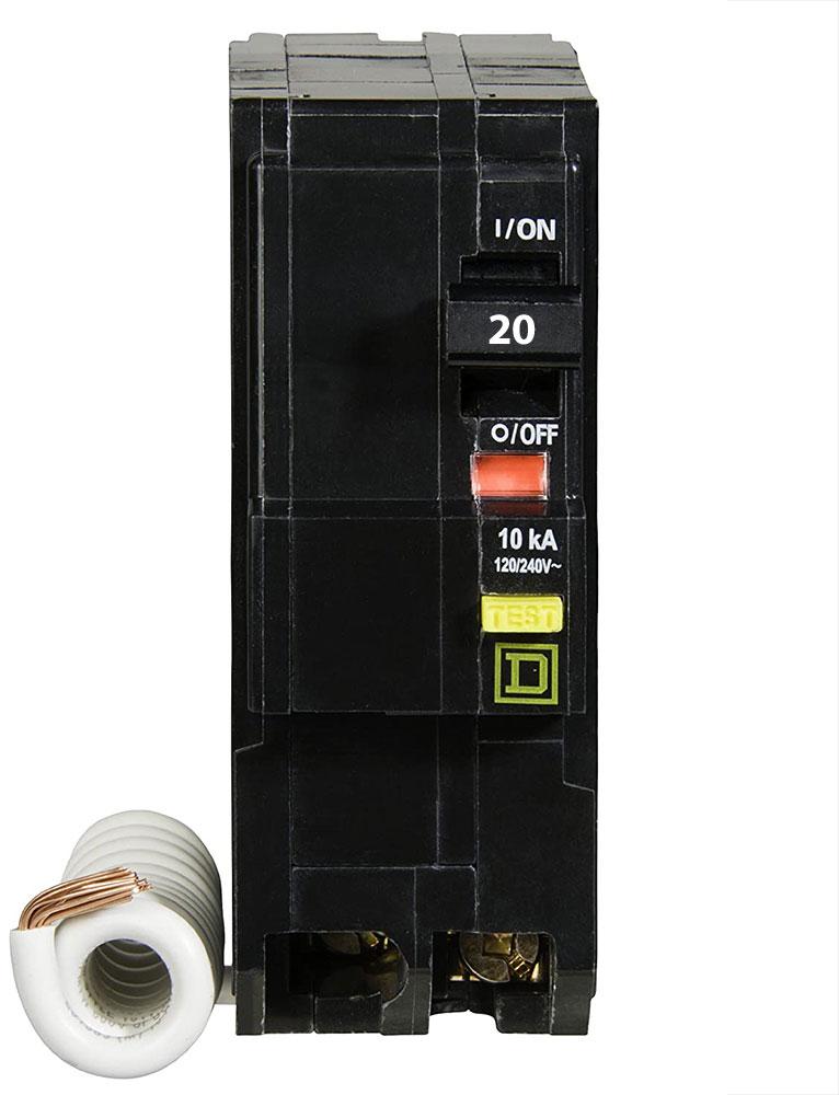 Square D QO220GFI Circuit Breaker 120/240V 20A 2Pole 10kA@120V Plug-In QO Series