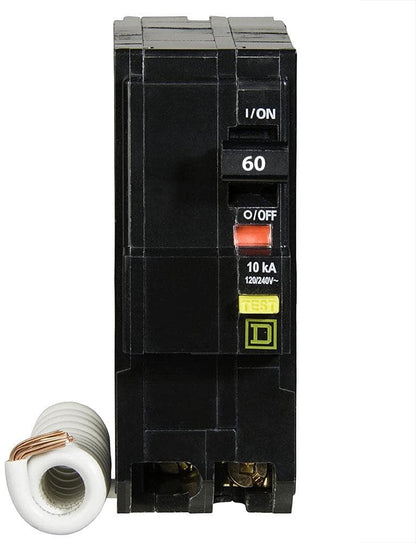 QO260GFI3W Square D 60A 2-Pole GFCI Breaker - QO Plug-On Neutral with Pigtail