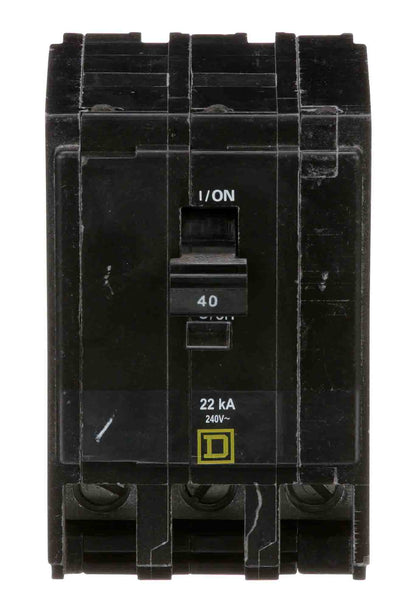 Square D QO340VH Circuit Breaker | 240V 40A 3P 22kA@240V Plug-In QO Series