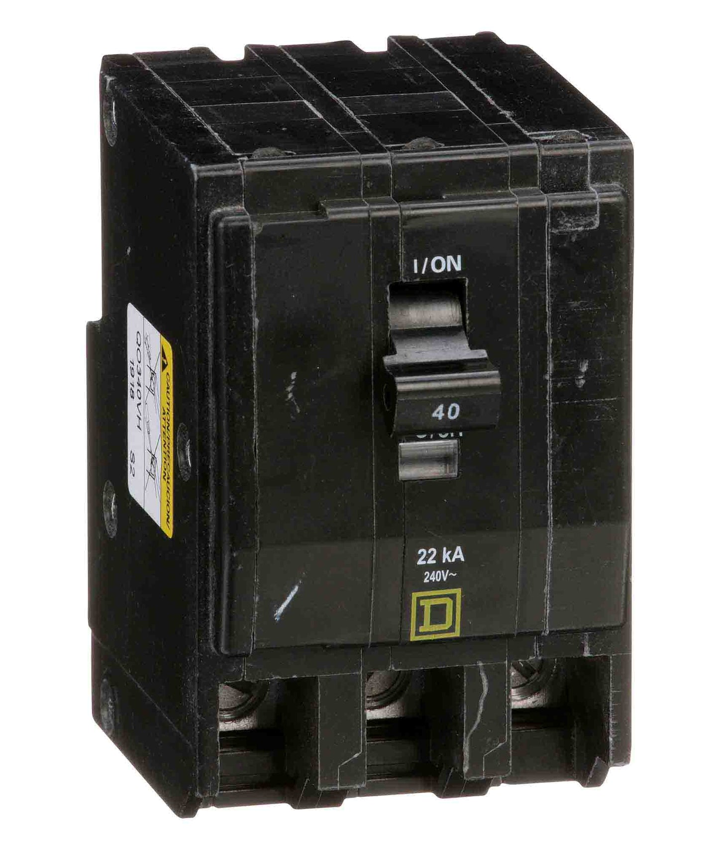 Square D QO340VH Circuit Breaker | 240V 40A 3P 22kA@240V Plug-In QO Series