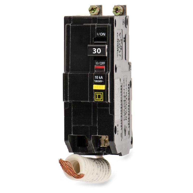 Square D QOB230GFI Circuit Breaker | 120/240V 30A 2P 10kA@240V Bolt-On GFCI QOB Series