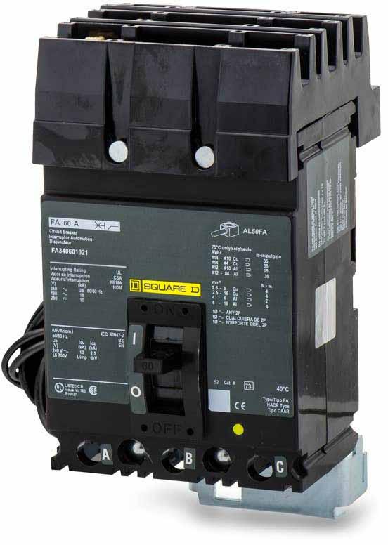 Square D FA340601021 Circuit Breaker | 480V 60A 3P 18kA@480V I-Line